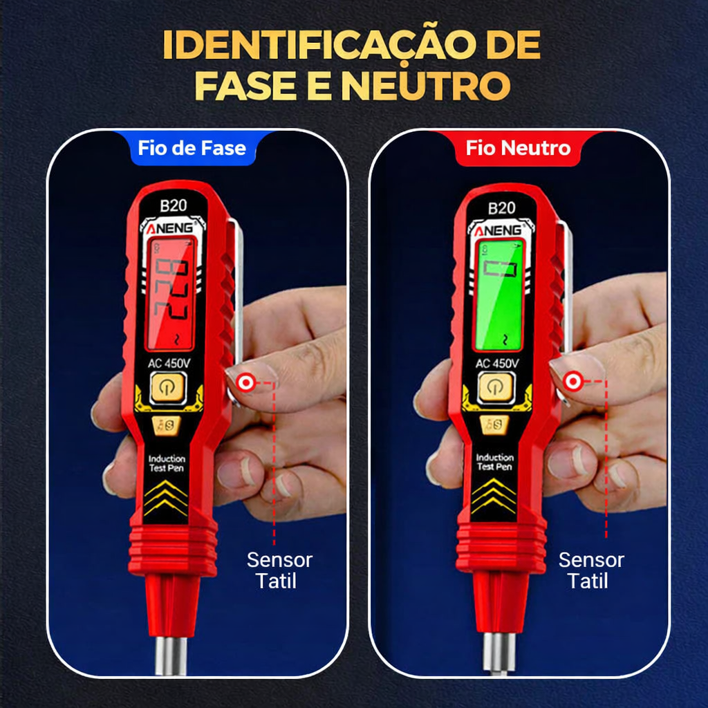 Multifunction Screwdriver + Voltmeter LCD Sem Contacto