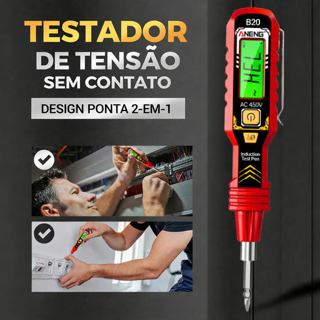 Multifunction Screwdriver + Voltmeter LCD Sem Contacto